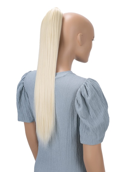 CAISHA 24" Hairpiece Ponytail Clip On Extension Long Hair Straight Platinum Blonde H618
