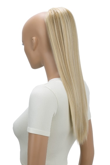 CAISHA 22" Hairpiece Ponytail Extension Drawstring Voluminous Straigtht Blonde With Highlights PH529