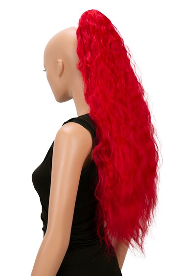 CAISHA 28" Extra Long Voluminous Wavy Ponytail Hairpiece Heat-resistant Synthetic Fibres With Butterfly Clip Red H703