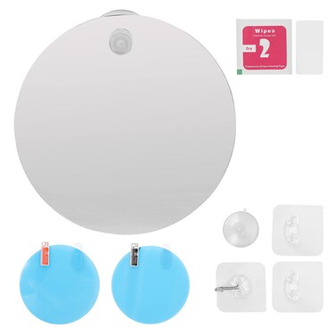 Fogless Shower Mirror for Shaving, Flat Anti Fog and Shatterproof Mirror Bathroom Accessories for Men, Bathroom Mirror for Shower