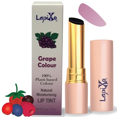 100% Plant-based Color, Unique Natural Moisturizing Lip Tint, 2-in-1   Non-Toxic, All Food Ingredients, Antioxidant-rich Superfoods, Natural Matte Sheer, Buildable, 4.4g/0.15oz (Grape color)