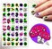 Nail Stickers Decals (5 Sheets) FLONZNAIL Acid Psychedelic Mushrooms Nail D&eacute;cor