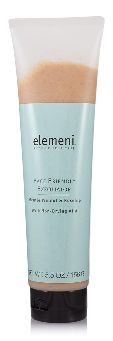 elemeni Skin Care Face Friendly Exfoliator - Organic Face Scrub for Men and Women   Facial Cleanser &amp; Revitalizing Deep Cleaning Face Mask with Moisturizing Alpha Hydroxy Acid   5.5 OZ Vegan Friendly