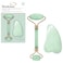 Brookstone Face Skin Care Roller: Dual-Sided Premium Rose Quartz Face Roller Massager - Skin Care Tool for Facial Massage, Gua Sha, Relaxation, Anti Age Jade Roller - Lymphatic Drain Massage (Green)