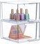 Sorbus 2 Pack Makeup Organizer - Clear Stackable Acrylic Drawer Organizer for Vanity, Bathroom, Undersink, Cabinets, Jewelry, Stationary, Plastic Storage Bins for Office Organization and Storage