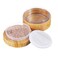 30ml 1oz Empty Loose Powder Case Bamboo Powder Container Cosmetic Make-up Loose Powder Box Case Holder Travel Containers with Sifter Lids and Powder Puff