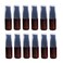 12PCS 10ML 0.3OZ Brown Empty Plastic Lotion Pump Bottle with Transparent Cap Sample Jar Refillable Portable Cosmetic Container Shampoo Emulsion Holder for Vacation Travel Daily