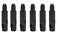 6PCS 5ml Upscale Glass Roll-on Bottles with Lid and Stainless Steel Roller Ball Empty Refillable Essential Oil Perfume liquids Roller Bottles Vial Portable Container Pot Jar (black)