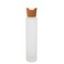 1PC 100ml/3.4oz Upscale Empty Refillable Frosted Glass Bottles Portable Cosmetic Jar Container Pot Vial Holder with Eco-friendly Bamboo Press Disk Top Cap for Lotion Essential Oil Essence Toner