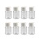 12PCS 15ML 0.5OZ Transparent Empty Plastic Bottles with White Screw Cap Solid Powder Holder Storage Box Refillable Portable Durable Container Jar Pot for Travel Daily Life