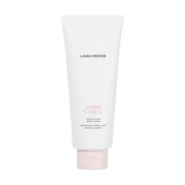 Laura Mercier Exfoliating Body Wash, Strawberry Seed and Sugar Scrub-Infused Exfoliator, Removes Impurities, Helps to Improve Uneven Skin Tone, Elasticity and Circulation
