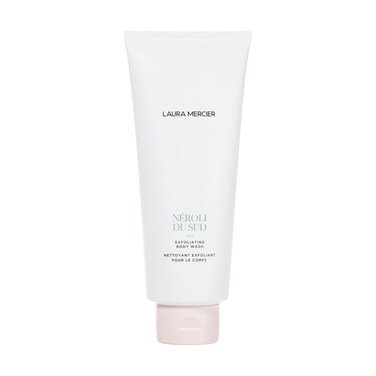 Laura Mercier Exfoliating Body Wash, Strawberry Seed and Sugar Scrub-Infused Exfoliator, Removes Impurities, Helps to Improve Uneven Skin Tone, Elasticity and Circulation