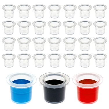 Stockroom Plus Disposable Tattoo Ink Caps, Pigment Cups for Microblading Small (9mm) 2000 Pack