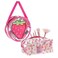 Glamlily Set of 2 Strawberry Makeup Bag for Face Powder, Mascara, Lipgloss, Clear Travel Bags for Toiletries (2 Designs)