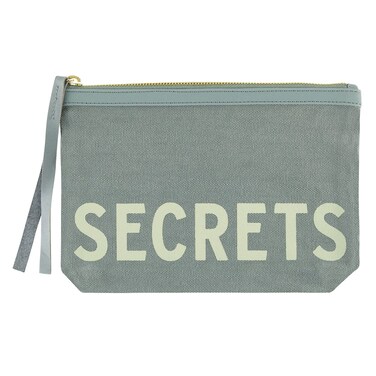 Santa Barbara Design Studio Hold Everything Canvas Zippered Pouch, 9 x 6-Inch, Secrets