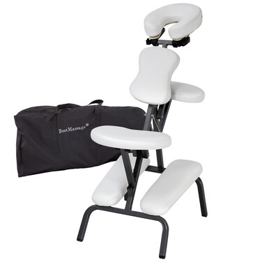 BestMassage Massage Chair Portable Tattoo Chair Folding Height Adjustable 3&rdquo; Thick Sponge Light Weight Therapy Chairs W/Carring Bag Face Cradle Travel Spa Chairs