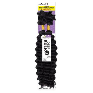 Organique Mastermix Shake-N-Go Human Hair Braids - Deep Bulk 18" (Color:1 JET BLACK)