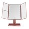 MELANNCO Rose Gold Tri Fold LED Vanity Mirror, 3 Magnifications and Dimmable LED Lights, Lighted Makeup Mirror, Touch Control