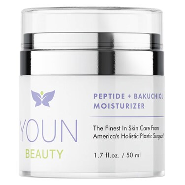 YOUN Beauty Peptide + Bakuchiol Moisturizer by Holistic Dr. Anthony Youn &ndash; Paraben-Free Retinol-Alternative Face Moisturizer to Support Collagen Production, Skin Hydration and Elasticity, 50ml