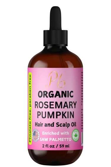 Organic Rosemary Hair Oil &ndash; Rosemary &amp; Pumpkin Seed Oil for Hair &amp; Scalp &ndash; With Saw Palmetto, Mint &amp; Vitamin E &ndash; Deep Conditioning &amp; Nourishing &ndash; 2 fl oz (Packaging May Vary)