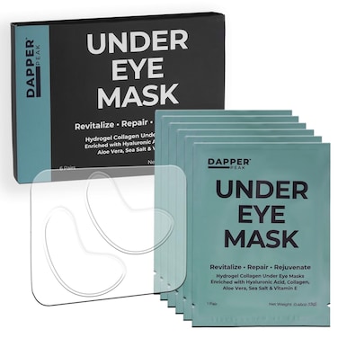 Under Eye Patches - 6 pairs  Hydrating Hydrogel Under Eye Mask/ Collagen Eye Patches, Hydrolyzed Marine Collagen, Vitamin E, Hyaluronic Acid, Remove Bags, Aloe, Skin Firming, Fragrance Free, 6 Pack