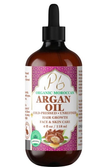Organic Moroccan Argan Oil &ndash; 100% Pure Cold-Pressed Virgin Argan Oil for Hair, Skin, Face, Scalp, and Body &ndash; Natural Hydrating Argan Oil for Face and Hair &ndash; 4 fl oz