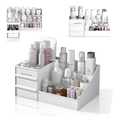 Makeup Organizer With Drawers, Bathroom &amp; Vanity Organizer, Skincare &amp; Makeup Storage, Countertop &amp; Dorm Room Essentials