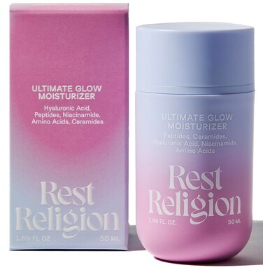 Ultimate Glow Moisturizer with Peptides, Ceramides, Hyaluronic Acid, &amp; Niacinamide, Face Moisturizer for Dry, Stressed &amp; Dull Skin