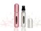 Empty Mini Refillable lightweight travel-size perfume bottle, leak-proof spray bottle (2 Pack) (2 PCS) by Nyx Productions (Matte Pink &amp; Matte Silver)