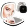Compact LED Mirror, 3.9 inches 1X &amp;10X Magnification, Double Sided Lighted Folding Mirror, USB Charging, 3 Light Setting &amp; Dimmable, Travel Mirror with Memory fuction &amp;Touch Switch, (Black)