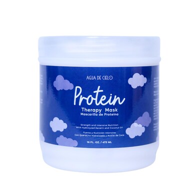 Agua de Cielo Protein Therapy Hair Mask - Deep Conditioning Protein Treatment for Hair, Strengthens &amp; Repairs with Hydrolyzed Keratin, Silk Protein, Avocado Oil - 16 oz