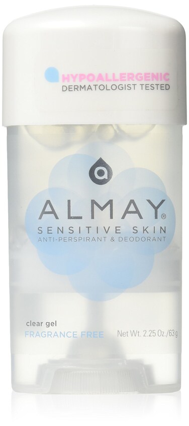 Almay Sensitive Skin Clear Gel, Anti-Perspirant &amp; Deodorant, Fragrance Free, 2.25-Oz