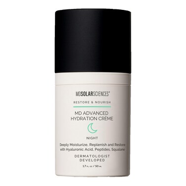 MDSolarSciences Advanced Hydration Cream, Facial Night Cream, Cruelty-Free, Vegan, Paraben-Free, Fine Line Treatment, Anti-Aging, Hydrating, Ceramides, Squalane, Hyaluronic Acid, 1.7 Fl Oz