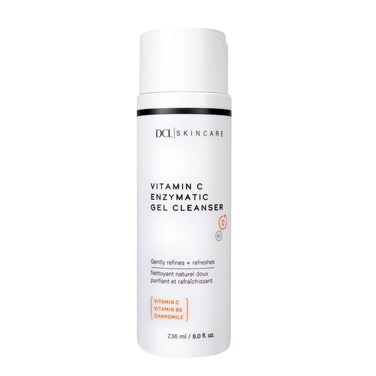 DCL Skincare Vitamin C Enzymatic Gel Cleanser with Sugar Fruit Enzymes &amp; Vitamins C/B5, 6.7 Fl oz