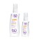 BU SPF 50 Kids Sunscreen Spray for Face and Body, Fragrance Free, TSA Travel Size Sunscreen, Clear, Non Greasy, Water Resistant, for Sensitive Skin, Bundle Pack, 3.3 oz and 1 oz