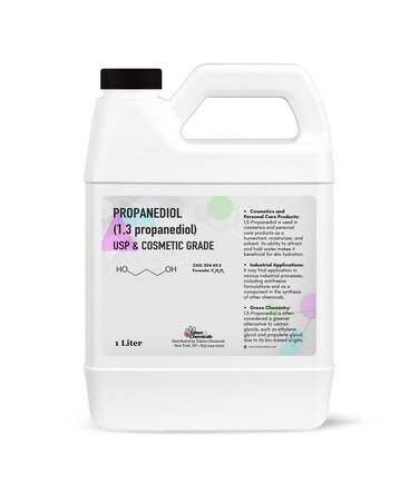 Propanediol PDO Liquid 1,3 (1000 mL / 33.81 Ounce) Propanediol 1,3 Cosmetic and USP Grade (1 Liter)