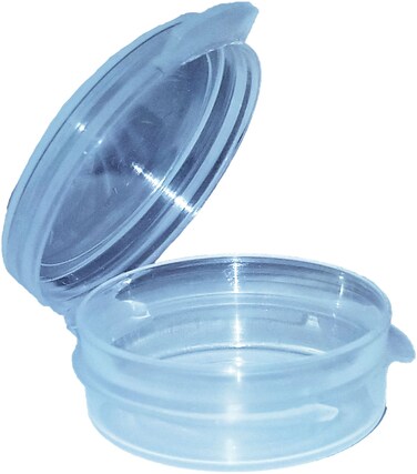 1/9 (.11) Oz Clear Lacon Travel Sample Pot Containers for Perfume, Foundation, Makeup, Soap, Jewelry, Beads, Hardware, Paint, Crafts, Small Storage &amp; More - Made in The USA (100 containers)