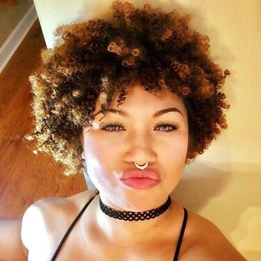 70s Afro wigs for black womens short Brown curly shaggy hair Synthetic Fiber wigs