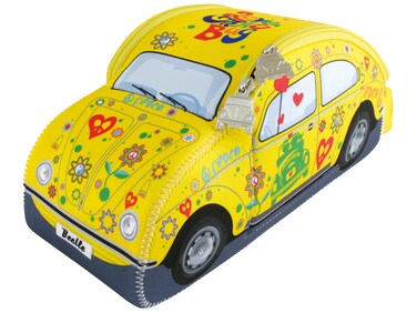 BRISA VW Collection - Volkswagen Neoprene Universal Bag for Makeup, Travel, Cosmetics in Beetle Bug Design