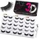 Eliace False Eyelashes Natural look Cat Eye Lashes Wispy Strips 3D Mink Lashes Fulffy,15 Pairs 5 Styles Fake Eyelashes Faux Volume Curly Full,Thin Lash Band Soft Comfortable Lightweight Lash Pack