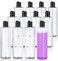JUVITUS (12 pack) 16 oz Clear Cylinder PET Plastic Bottles with Disc Cap Lid