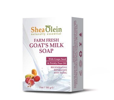 FARM FRESH GOAT'S MILK SOAP WITH GRAPE SEED &amp; PRICKLY PEAR OIL