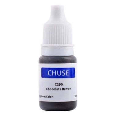 CHUSE Microblading Ink Permanent Makeup Pigment 0.35oz/10ml Eyebrow Ink Microblading Pigment for Eyebrow Eyeliner (C290 Chocolate Brown)