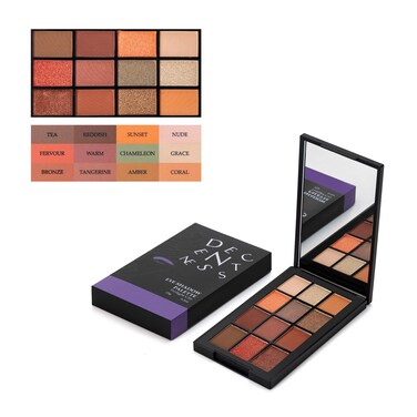 12 Colors Eyeshadow Palette Makeup Shades Nude Matte Shimmer Glitter Pigment, Pro Long Lasting&amp;Waterproof Highlighting Makeup Palette,Ideal Gift(Twilight City)