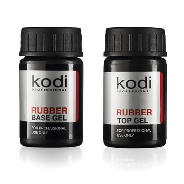 Professional Rubber Top &amp; Base Gel Set By Kodi   14ml 0.49 oz   Soak Off, Polish Fingernails Coat Kit   For Long Lasting Nails Layer   Easy To Use, Non-Toxic &amp; Scentless   Cure Under LED Or UV Lamp
