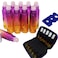 10pcs Gradient 10ml Empty Refillable Bottles with Crystal Semiprecious Stones Essential Oil Gemstone Roller Ball Bottles with Free Bag W3902 (Rose Quartz)