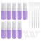 9pcs 10ml Glass Spray Bottle for Essential Oils Small Empty Refillable Travel Fine Mist Sprayer Bottle, for Cleaning, Aromatherapy Dispenser (Purple, funnel and dropper included)