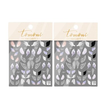 Nail Art Stickers Decals 3D Embossed Angel Wings Nail Art Stickers Manicure Tool Self-Adhesive Nail Art Decoration Nail Art Supplies