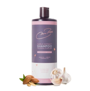 Nora Ross Garlic Shampoo with Chamomile Scent for Normal to Dry Hair, Thickening &amp; Volumizing Formula, All Natural Care against Excess Hair Loss - 32 Oz