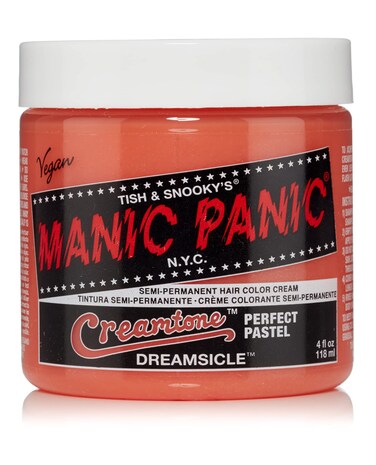 MANIC PANIC Dreamsicle Hair Dye &ndash; Creamtone Perfect Pastel - Semi-Permanent Hair Color - Creamy, Pastel Orange Dye With Warm Undertones - Vegan, PPD &amp; Ammonia-Free - For Coloring Hair on Women &amp; Men